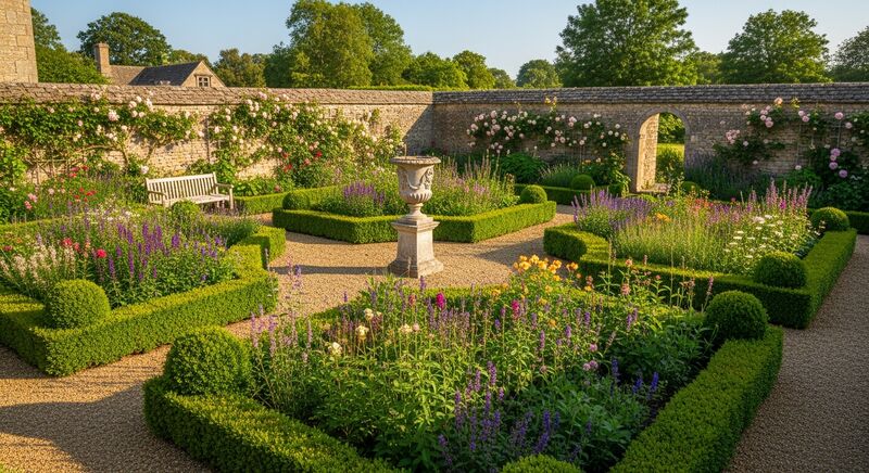 Formal English walled garden